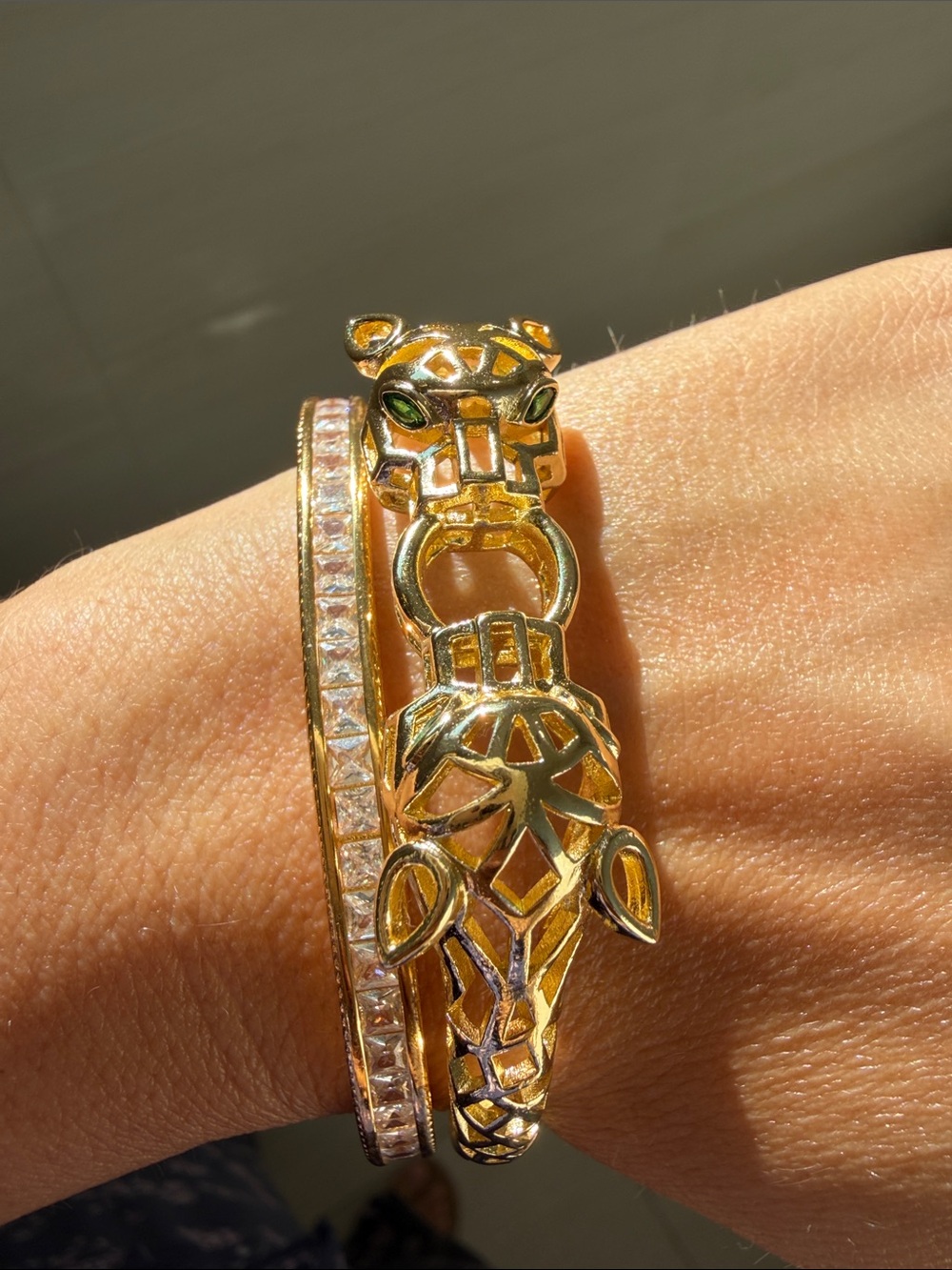 Bvulgari Serpenti inspired bangle panther and bangle by Adina Eden